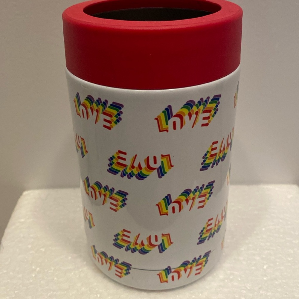 🆕GIFT CRAFT: 3D LOVE Stainless Steel Double Wall Coozy- For Cans & Bottles